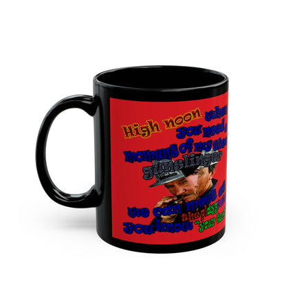 high noon - Black Mug (red)