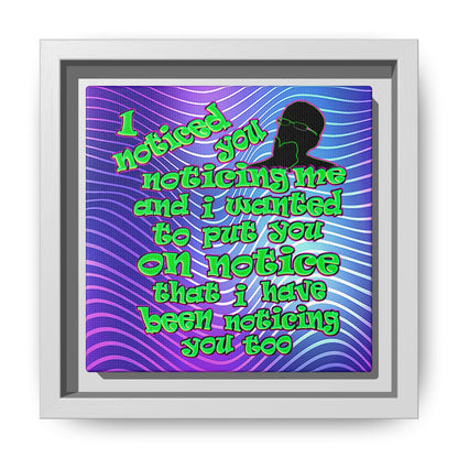 noticed you noticing - framed canvas art (purple wave)
