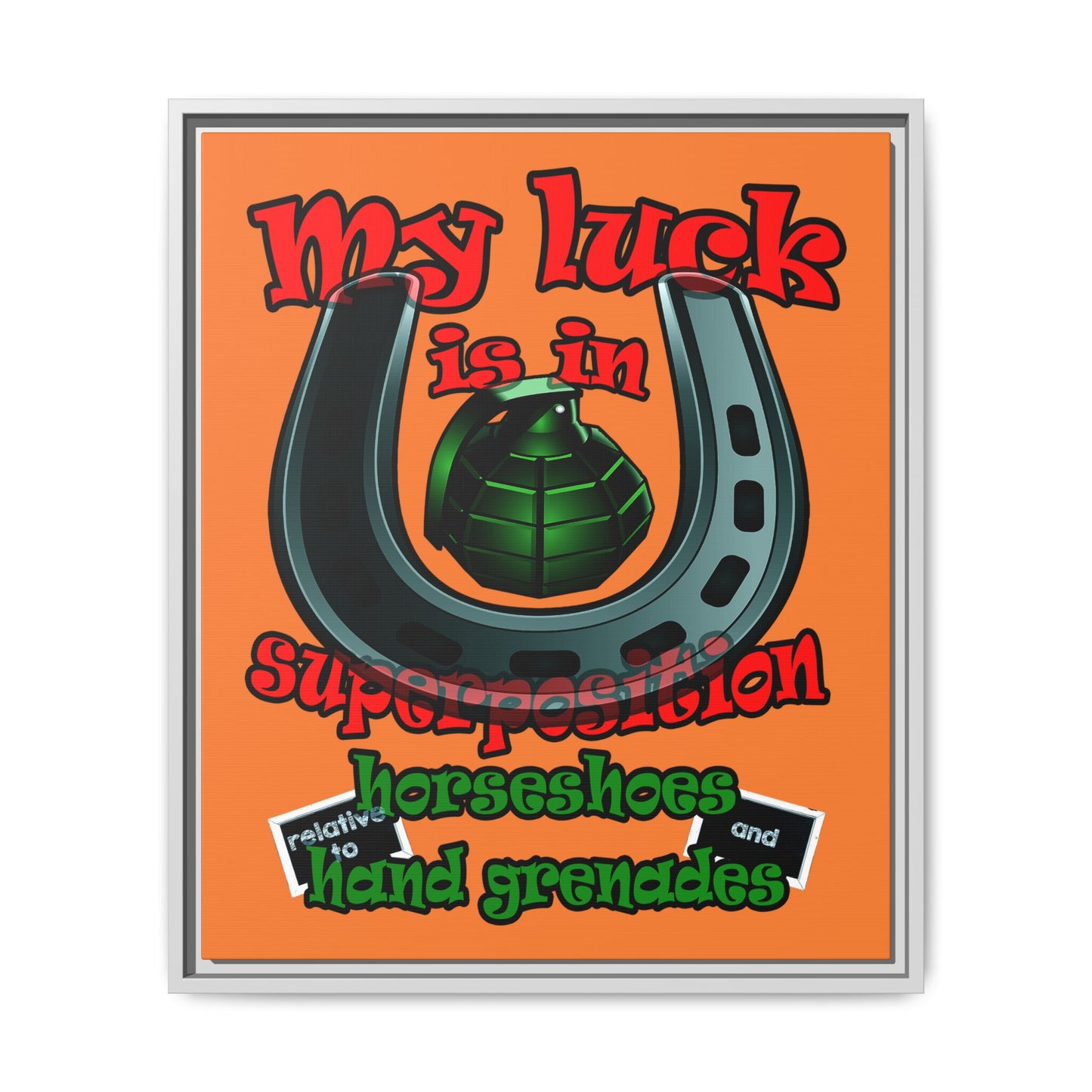 my luck - framed canvas art (crusta)