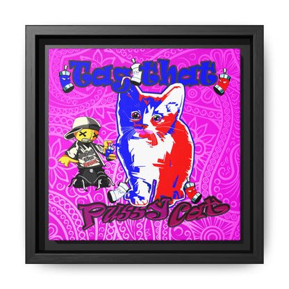 tag that - framed canvas art (pink swirl)