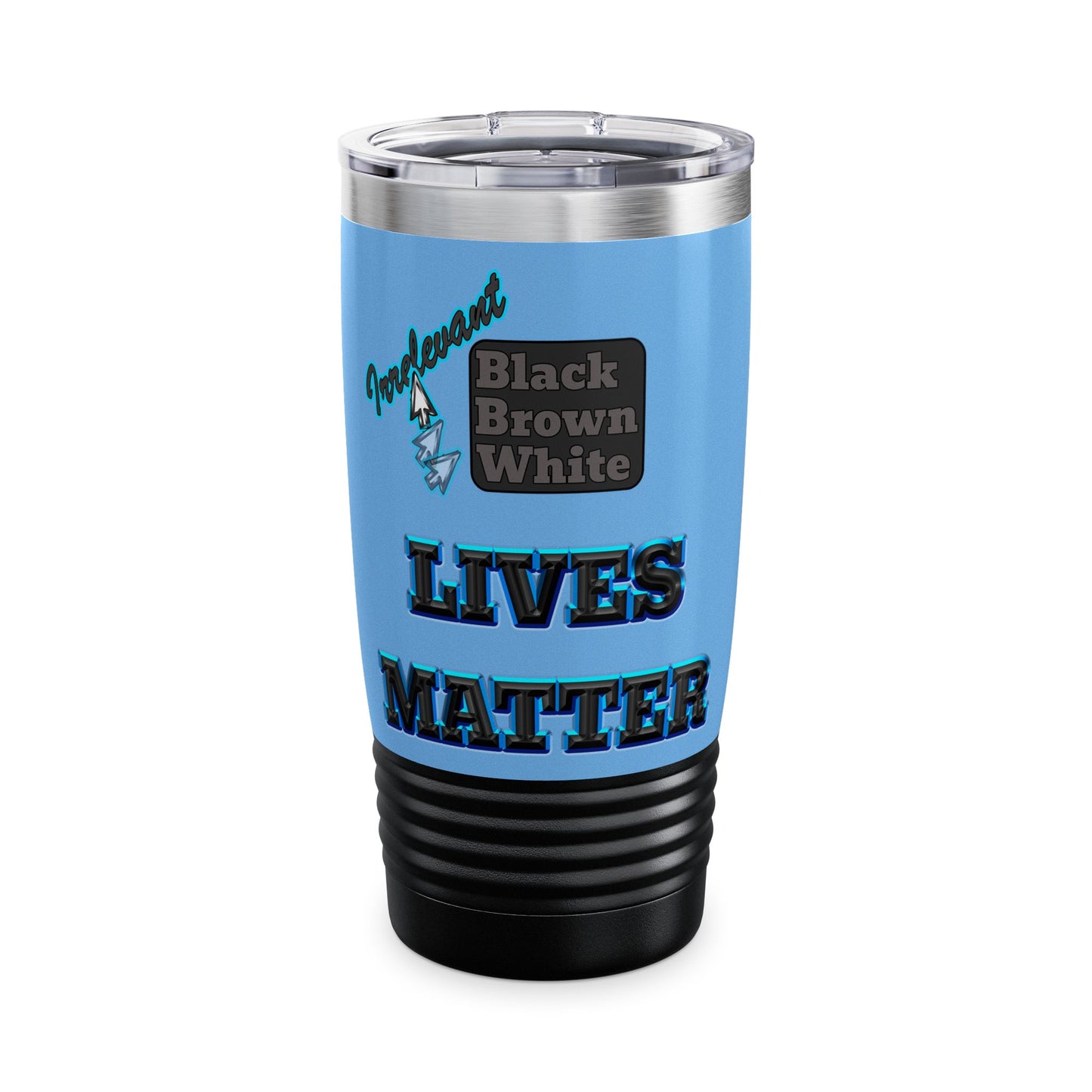 irrelevant - Ringneck Tumbler, 20oz (light blue)