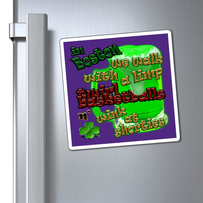 celtics logo - Magnets - (purple)