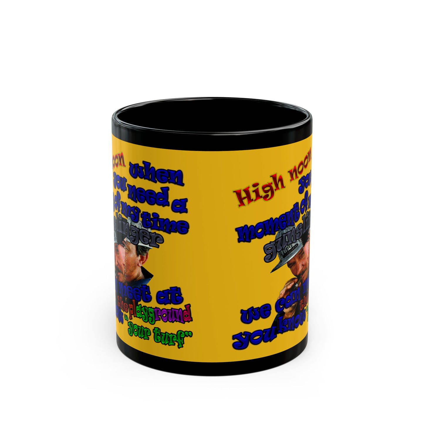 high noon - Black Mug (yellow)