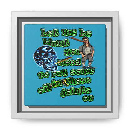 og - framed canvas art (turquoise)