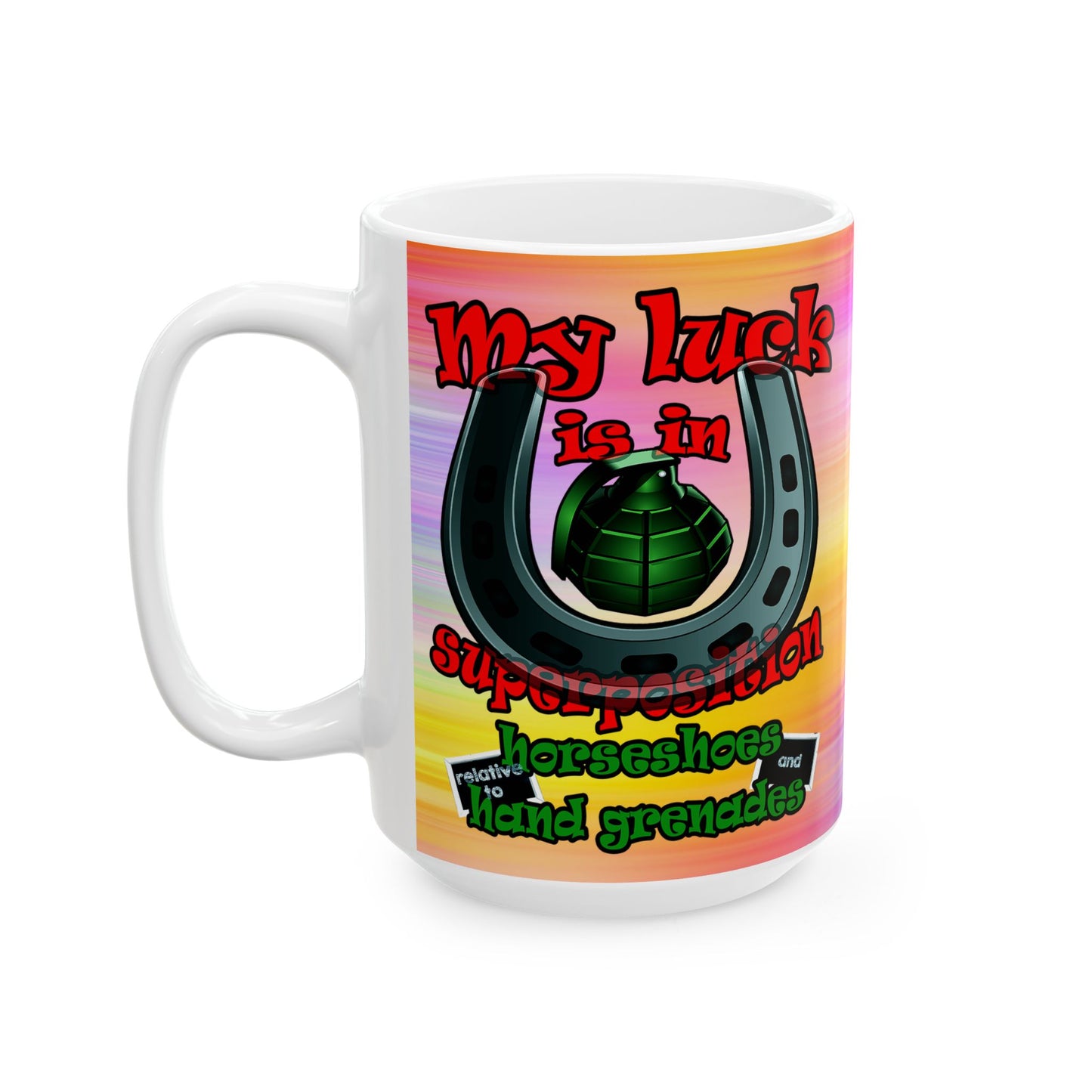 my luck - White Mug (color blur)