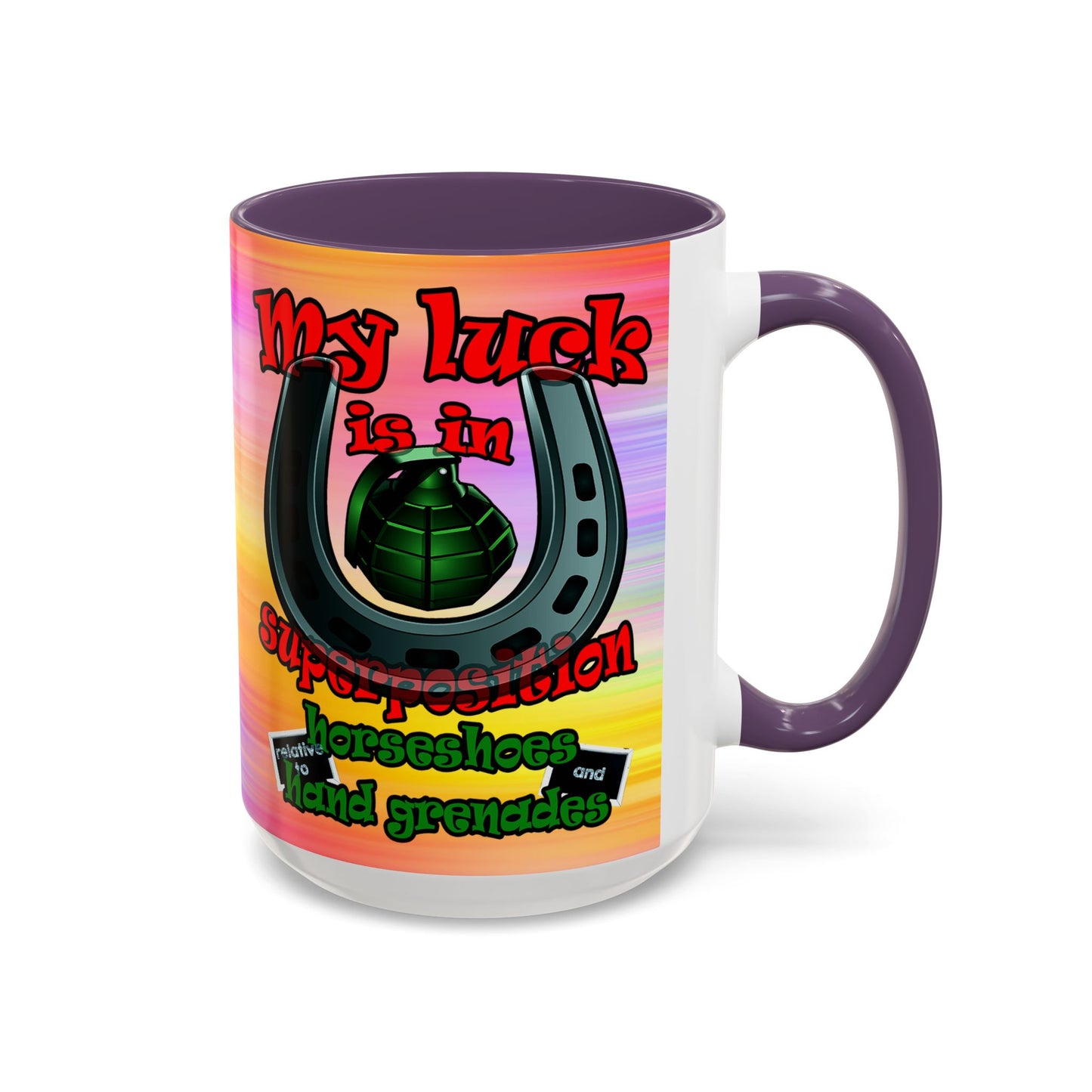 my luck - Accent Mug (color blur)