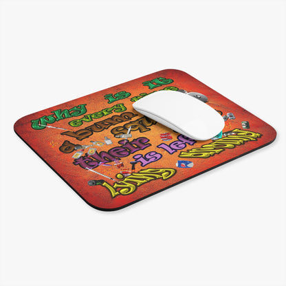 the bum's shit - Mouse Pad (Rectangle) (burnt orange)