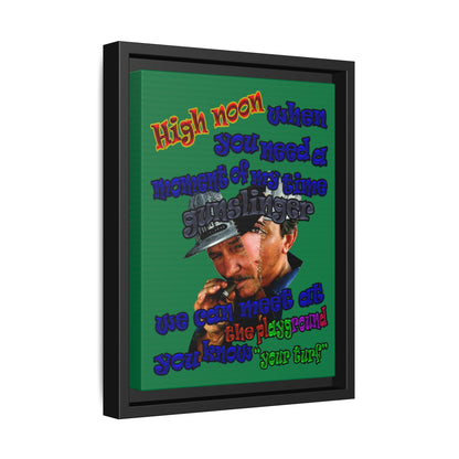 high noon - framed canvas art (dark green)