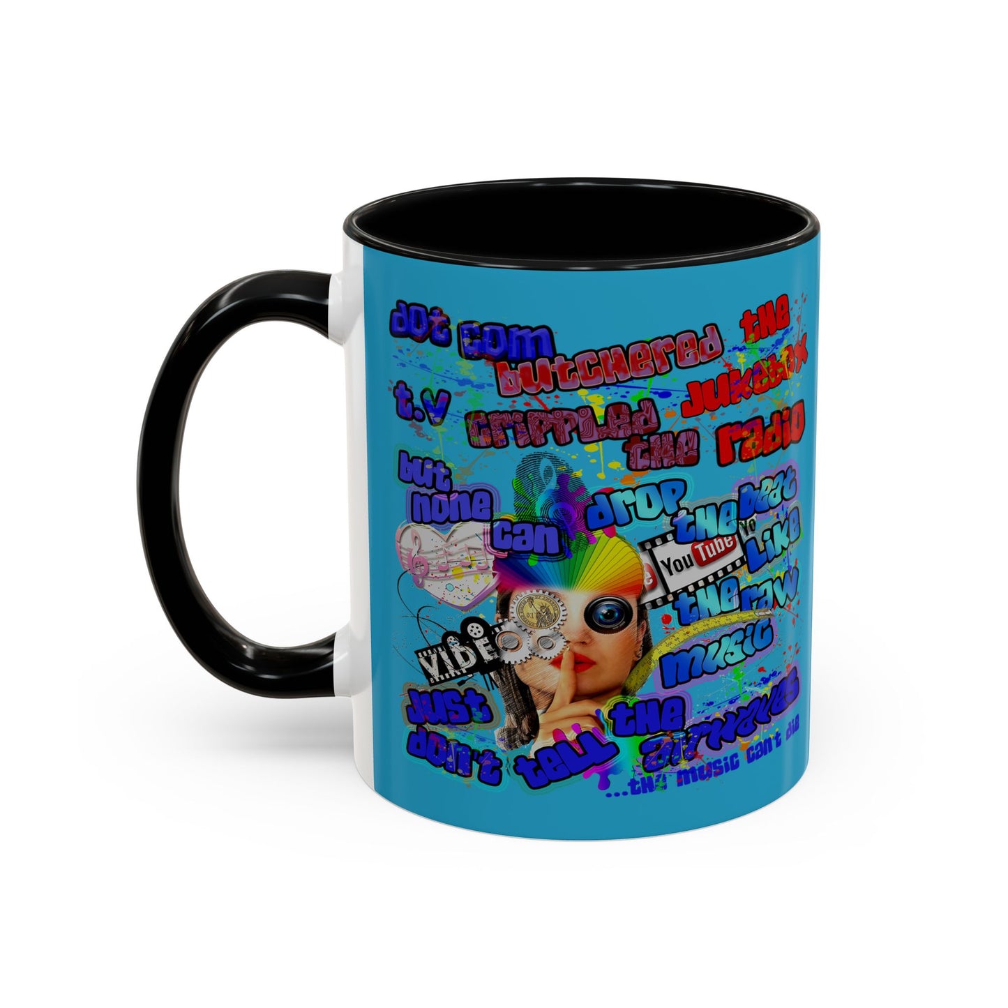 drop the beat - Accent Mug (turquoise)