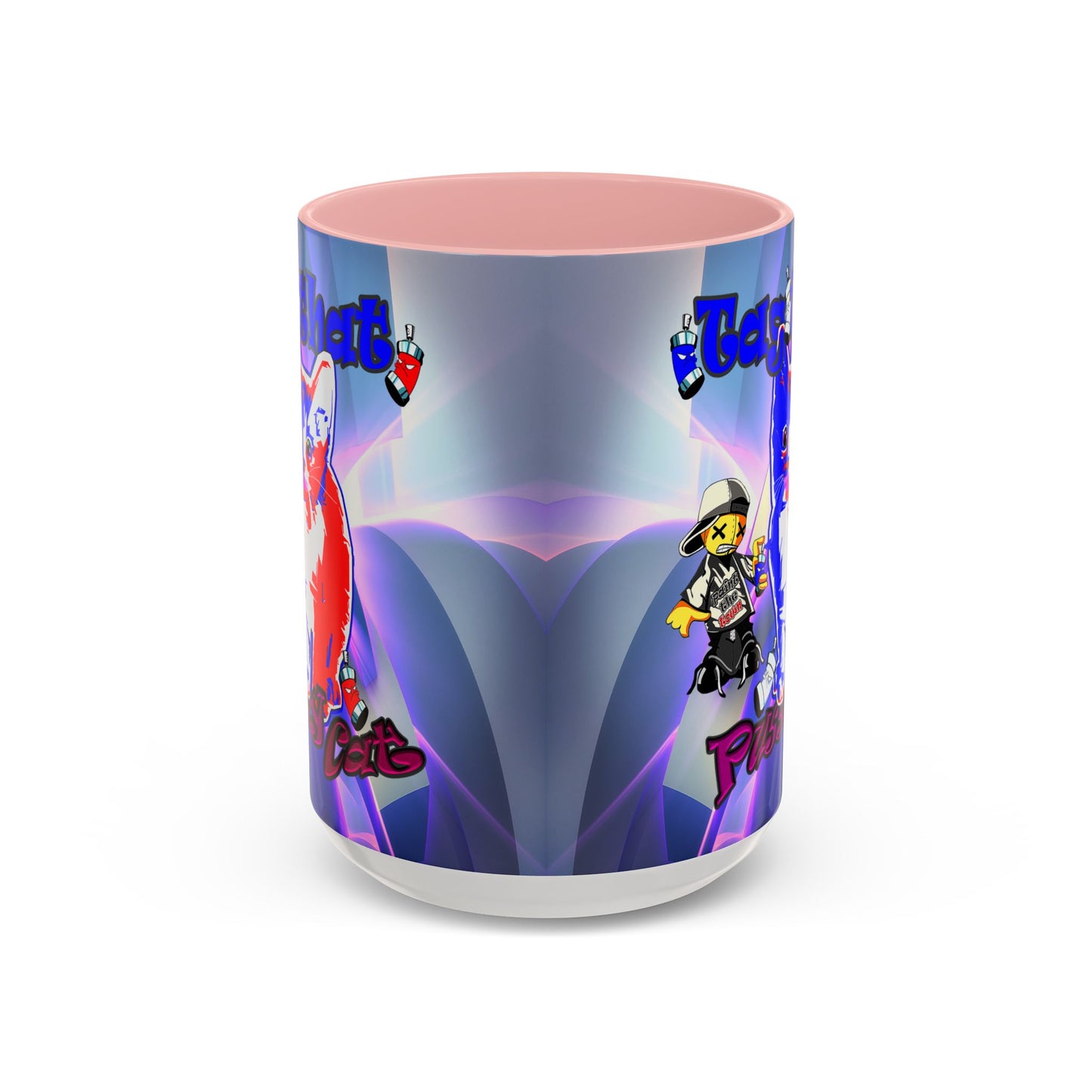 tag that - Accent Mug (grey-pink wave)