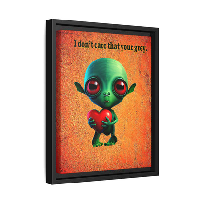 I don't care that your grey - framed canvas art (burnt orange)