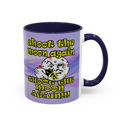 shoot the moon again - Accent Mug (light blue-pink wave)