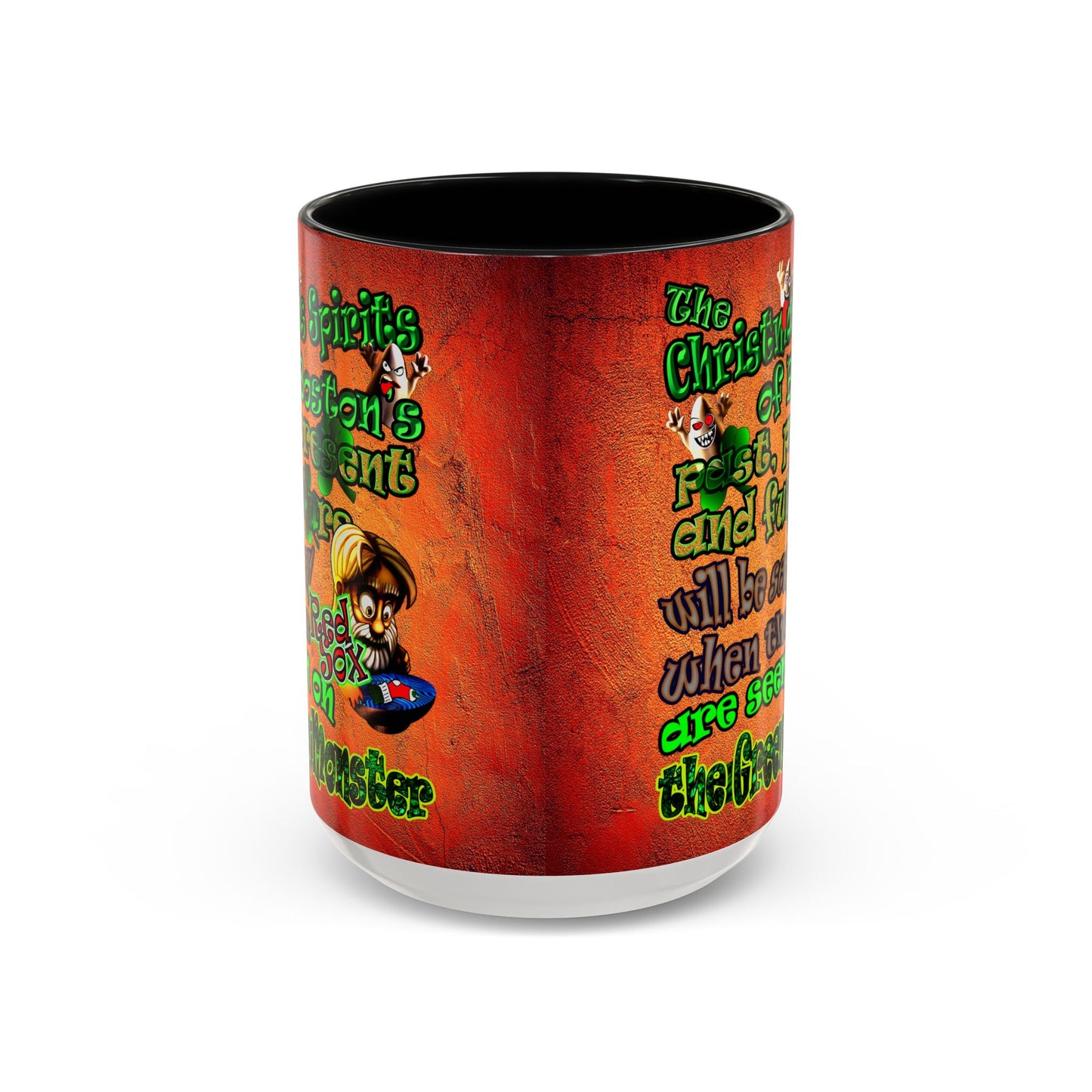christmas spirits of boston - Accent Mug (burnt orange)