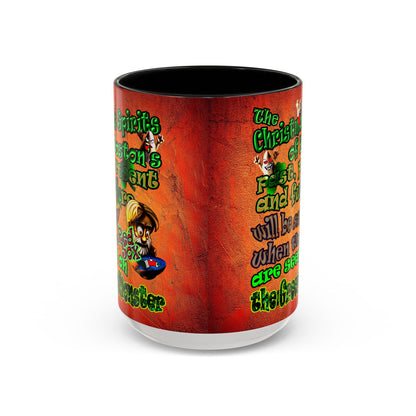 christmas spirits of boston - Accent Mug (burnt orange)