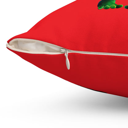 I don't care that your grey - Spun Polyester Square Pillow - (red)