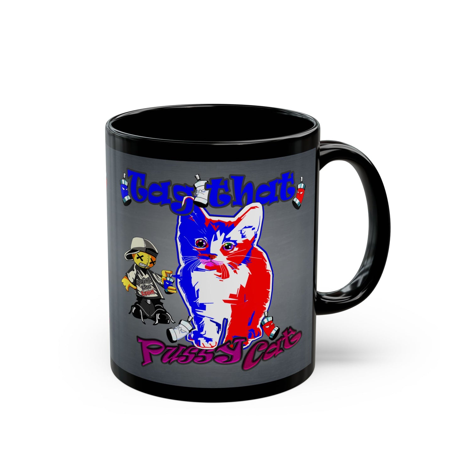 tag that - Black Mug (grey-light grey)