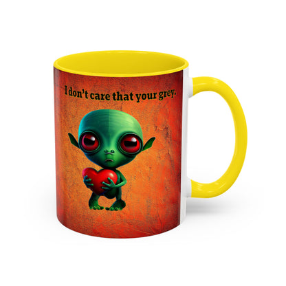 I don't care that your grey - Accent Mug (burnt orange)