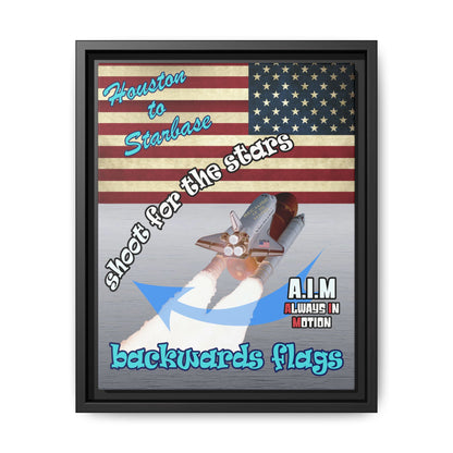 shoot for the stars - framed canvas art (brushed nickel)