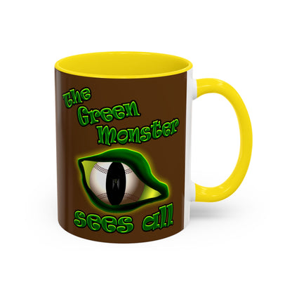 green monster - Accent Mug (brown)