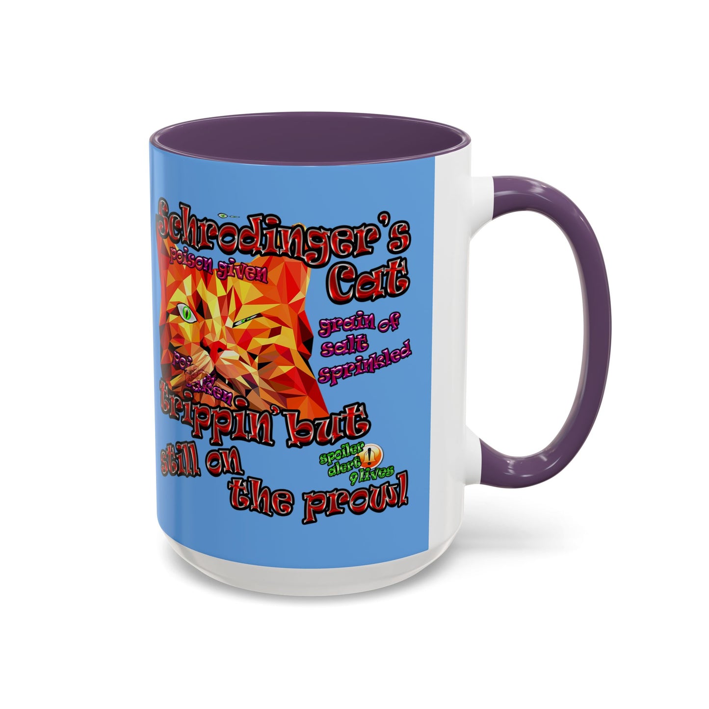 schrodinger's cat - Accent Mug (light blue)