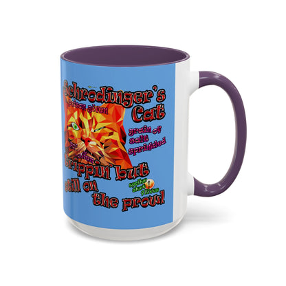 schrodinger's cat - Accent Mug (light blue)