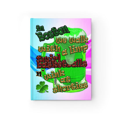 celtics logo - journal-lined (light blue-pink wave)