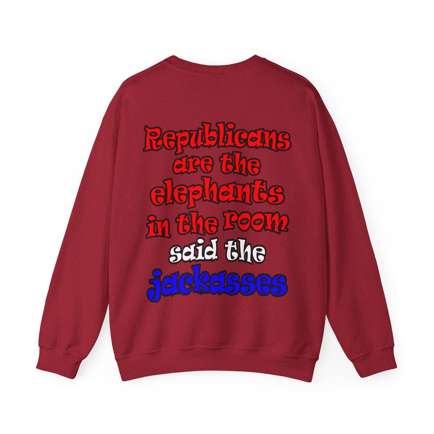 donkeys and elephants - Unisex Heavy Blend™ Crewneck Sweatshirt