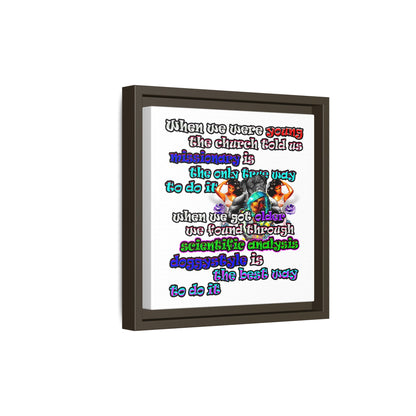 doggystyle - framed canvas art (white)
