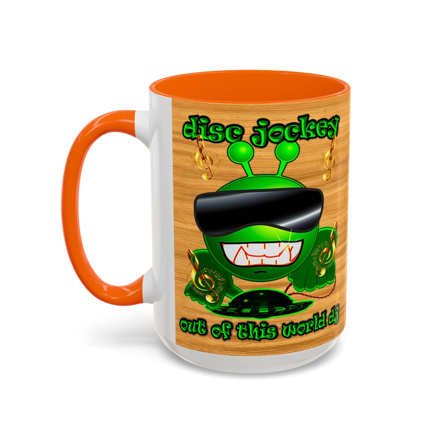 disc jockey - Accent Mug (butterscotch wood finish)