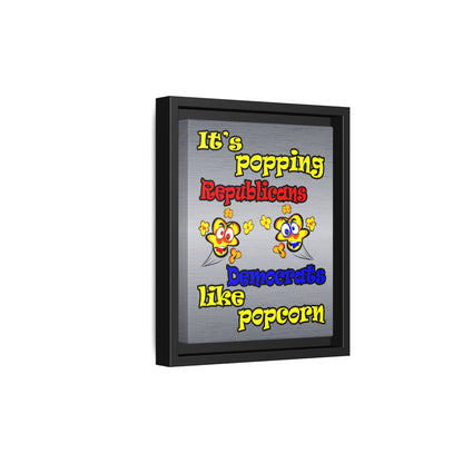 popping like popcorn - framed canvas art (brushed nickel)