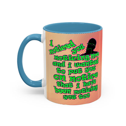 noticed you noticing - Accent Mug (yellow-orange wave)