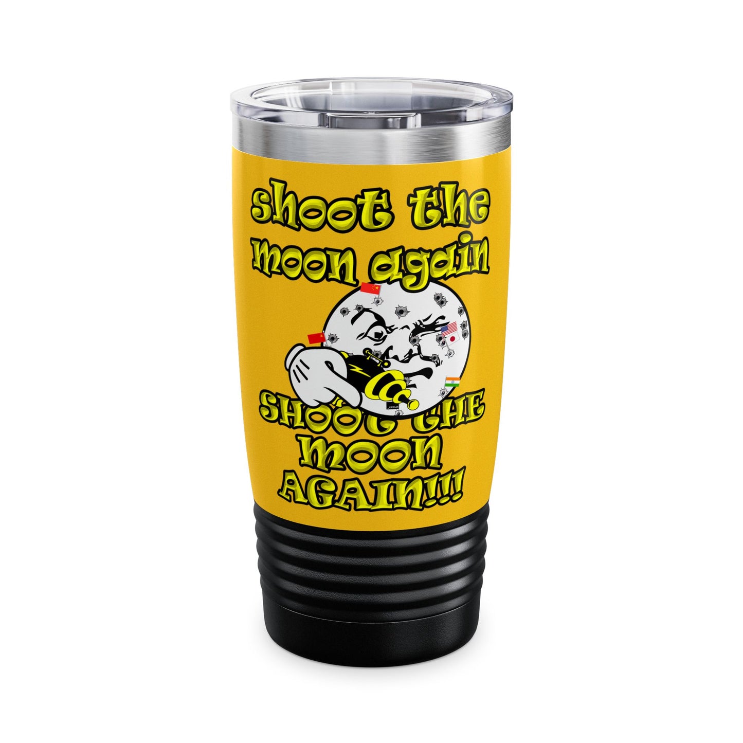 shoot the moon again - Ringneck Tumbler, 20oz (yellow)
