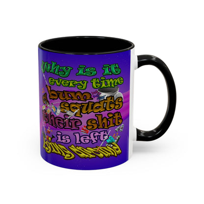 the bum's shit - Accent Mug (purple-pink wave)