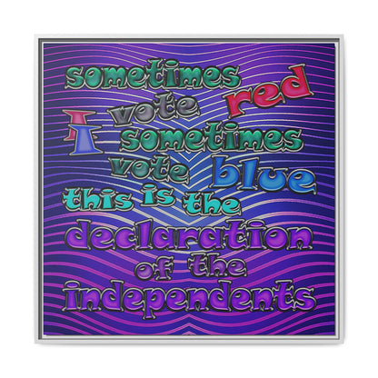declaration of the independents - framed canvas art (purple wave)