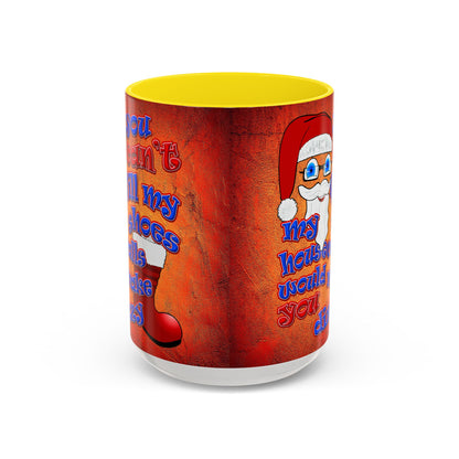 santa's shoes - Accent Mug (burnt orange)