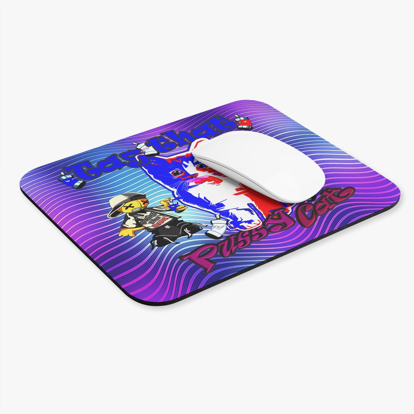 tag that - Mouse Pad (Rectangle) (purple wave)