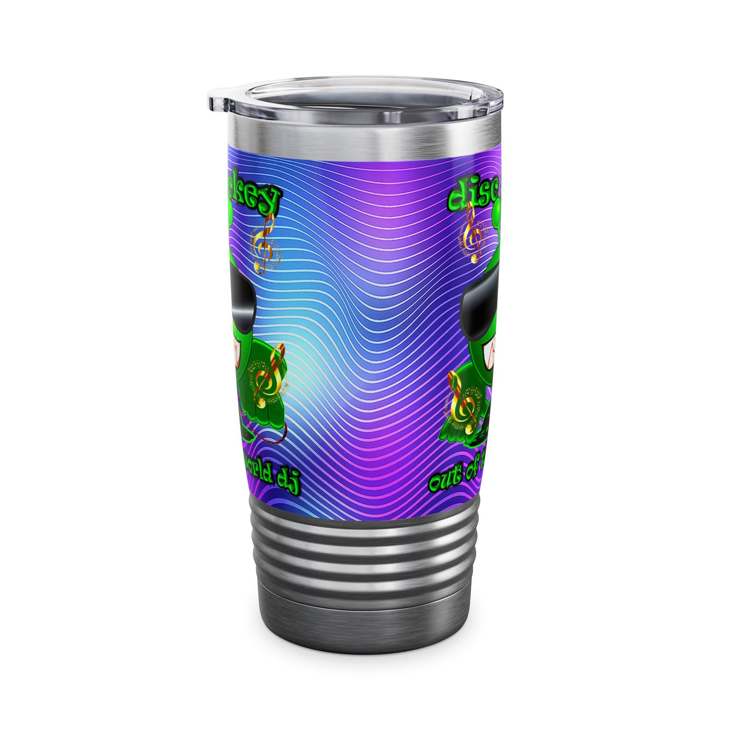 disc jockey - Ringneck Tumbler, 20oz (purple wave)