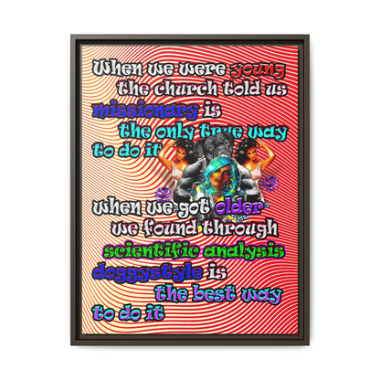doggystyle - framed canvas art (yellow-orange wave)