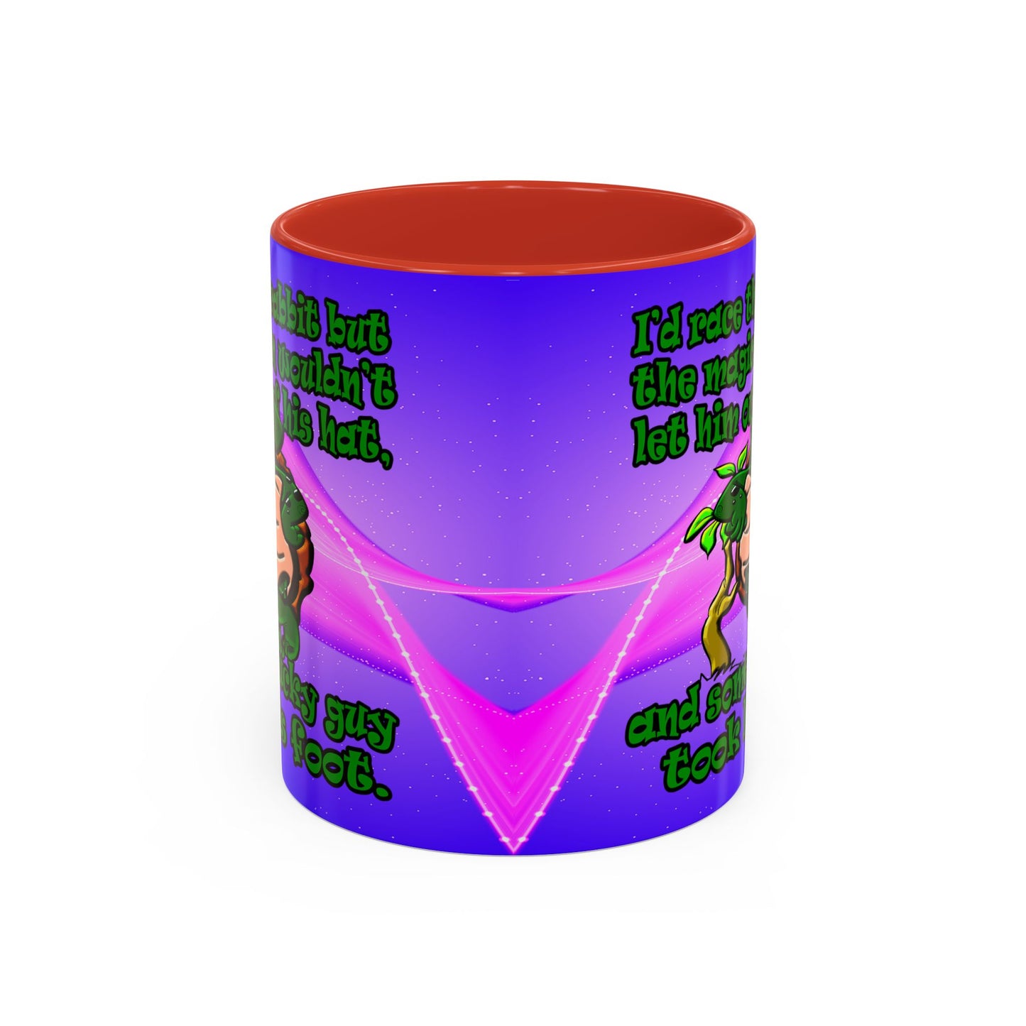 turtle race - Accent Mug (purple-pink wave)