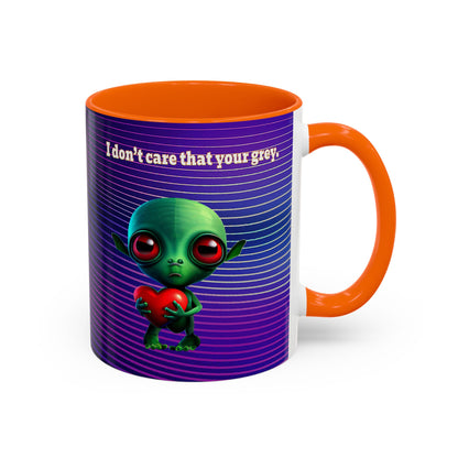I don't care that your grey - Accent Mug (purple wave)