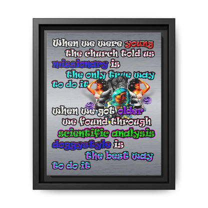 doggystyle - framed canvas art (brushed nickel)