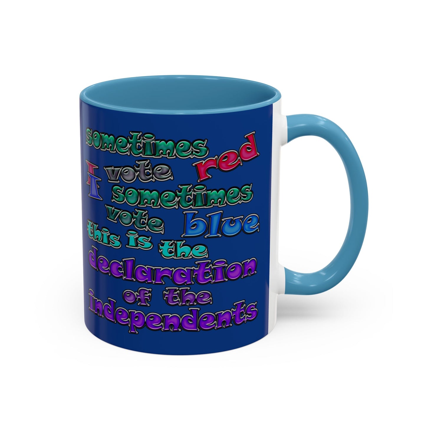 declaration of the independents - Accent Mug (dark blue)