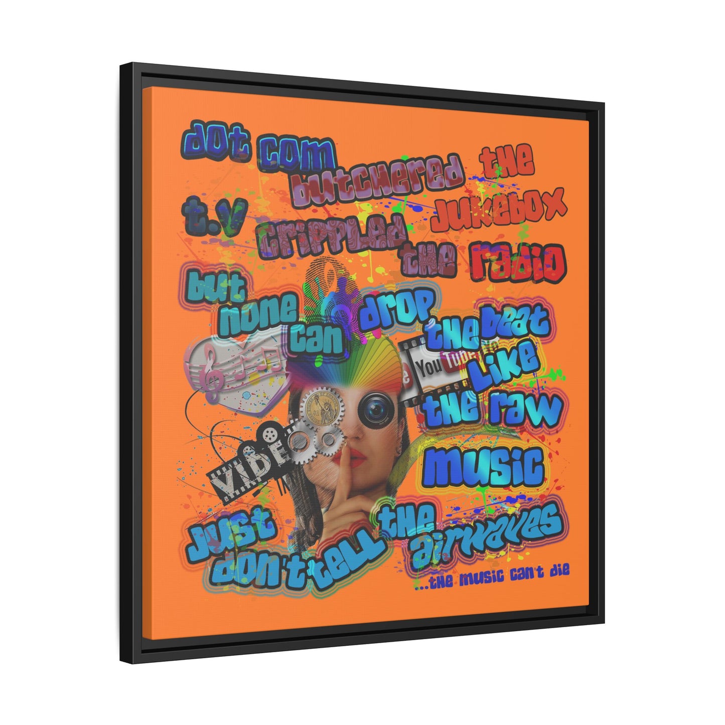 drop the beat - framed canvas art (crusta)
