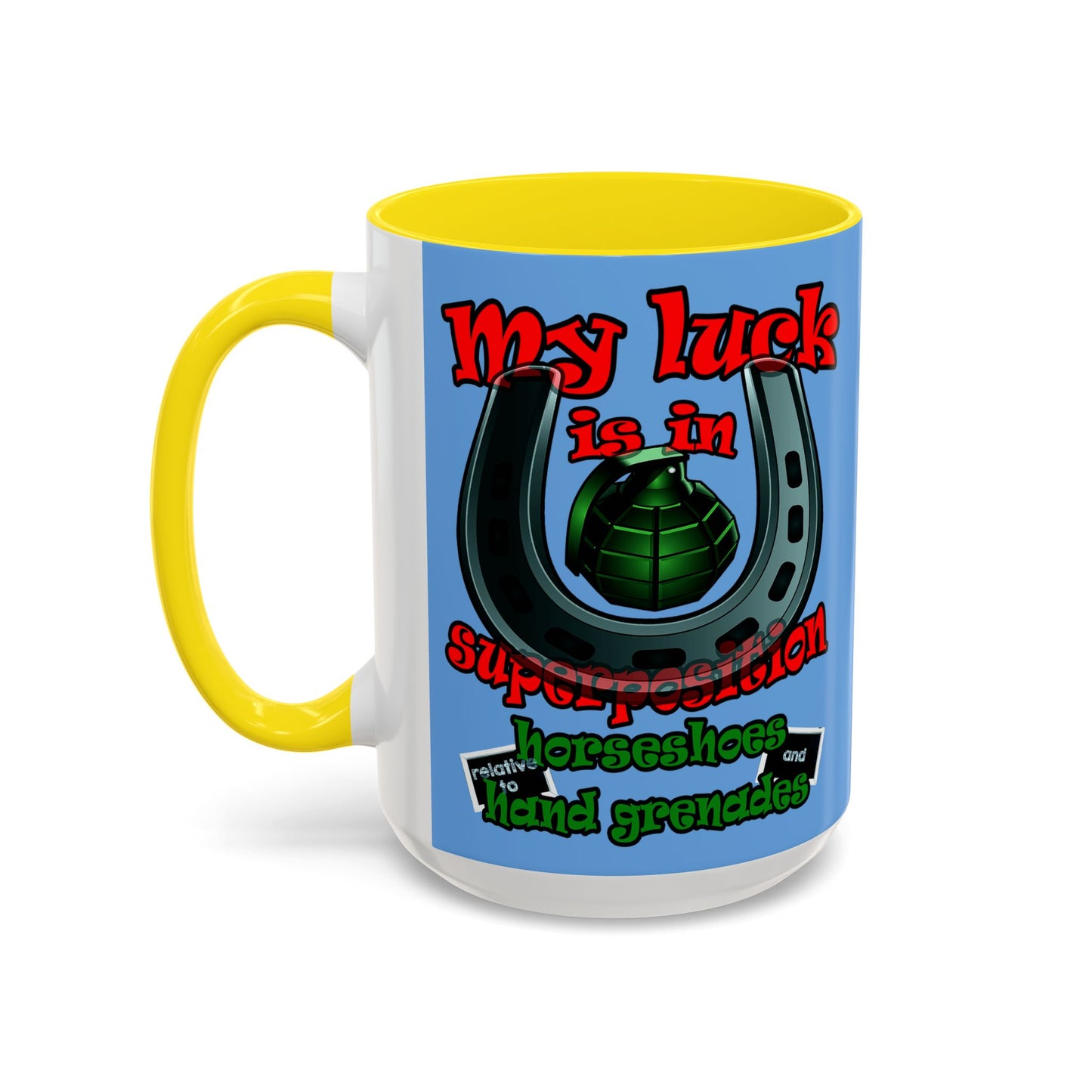 my luck - Accent Mug (light blue)