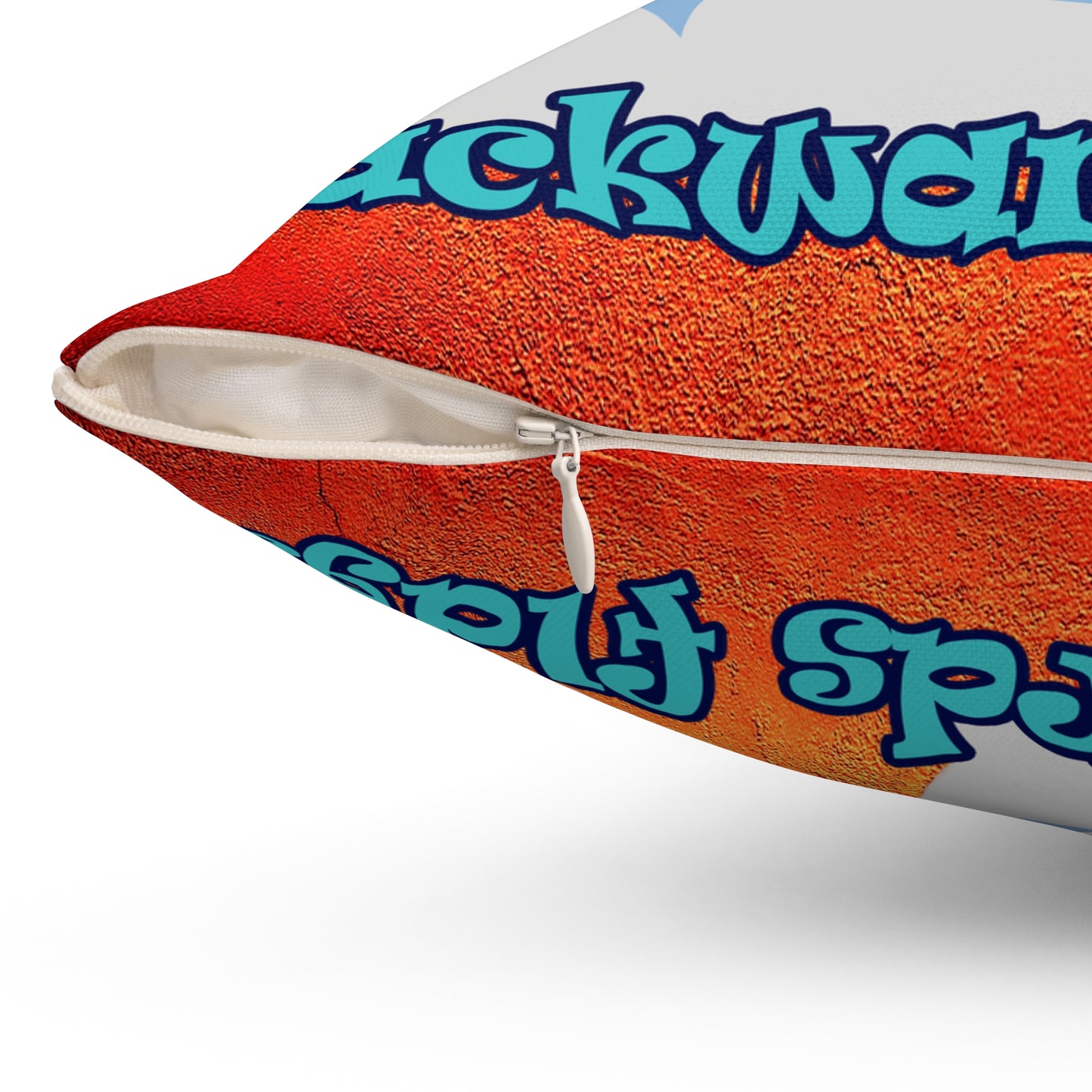 shoot for the stars - Spun Polyester Square Pillow - (burnt orange)