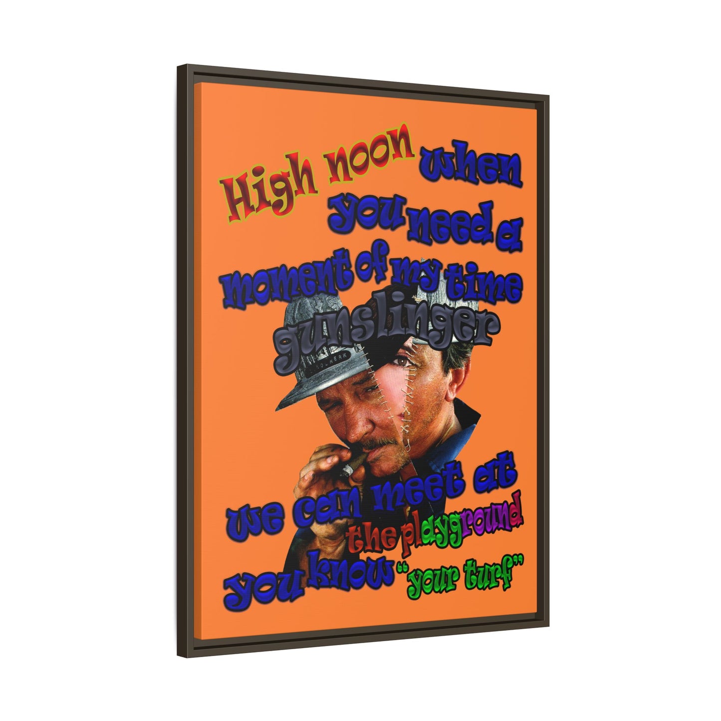 high noon - framed canvas art (crusta)