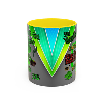 celtics logo - Accent Mug (rainbow split)