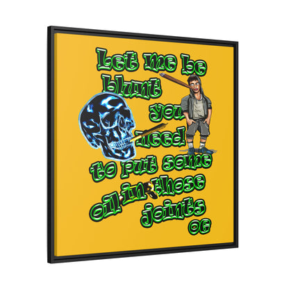 og - framed canvas art (yellow)