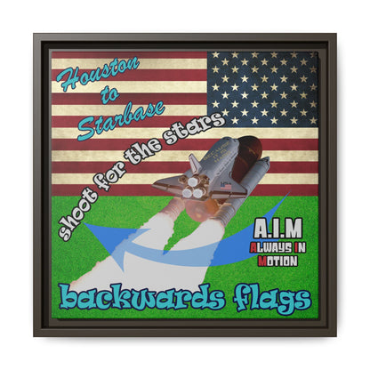 shoot for the stars - framed canvas art (green turf)