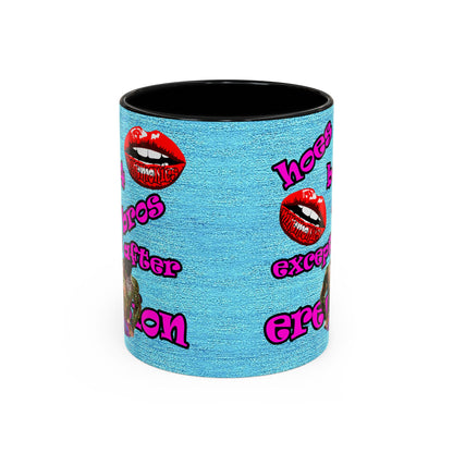 hoes b4 bros - Accent Mug (faded blue)